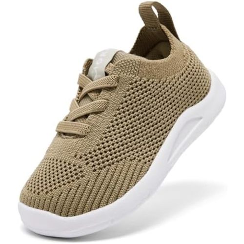 MORENDL Toddler Sneakers Baby Non-Slip Lightweight Breathable Barefoot Shoes Infant Tennis Walking Shoes