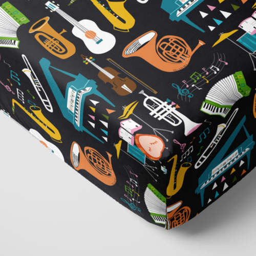 Keys & Chords Fitted Crib Sheet