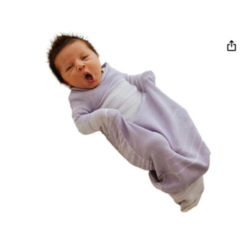 Swaddelini Swaddle Sleep Sack, Easy-to-Use Baby Sleep Sack, Helps Babies Sleep Longer, 0-3 Months, 6-12 Pounds, lavender