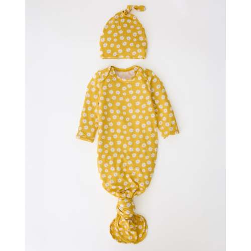 Bamboo Knotted Baby Gown | Yellow Daisies | Kindred Bravely