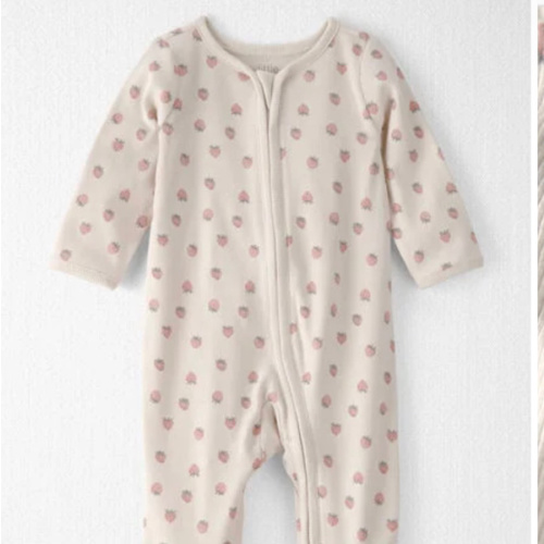 Baby Girl Organic Cotton Sleep & Play Pajama in Strawberry - Little Planet | Carter's