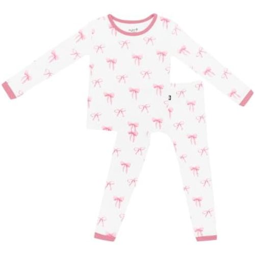 KYTE BABY Long Sleeve Toddler Pajama Two-Piece Set for Girls and Boys, Ultra-Soft Rayon Made From Bamboo, Family Matching PJs