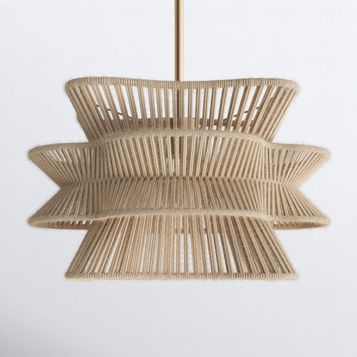 Joss & Main Towne 1 - Light Dimmable Woven Rope Pendant & Reviews | Joss & Main