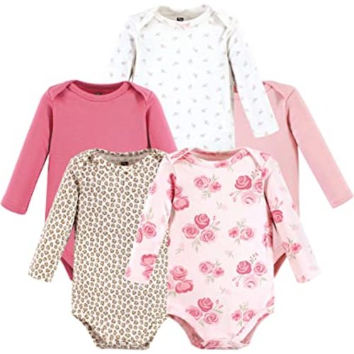 Hudson Baby baby-girls Cotton Long-sleeve Bodysuits
