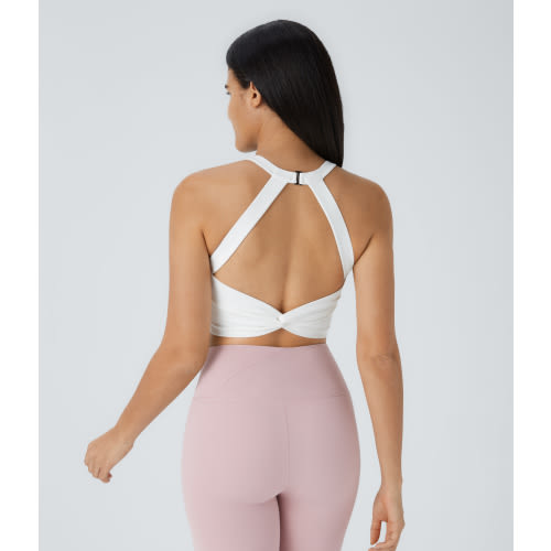 SoftlyZero™ Plush Cut Out Cropped Yoga Tank Top