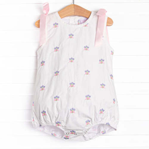 Blue Bundles Embroidered Bubble, White – Stitchy Fish