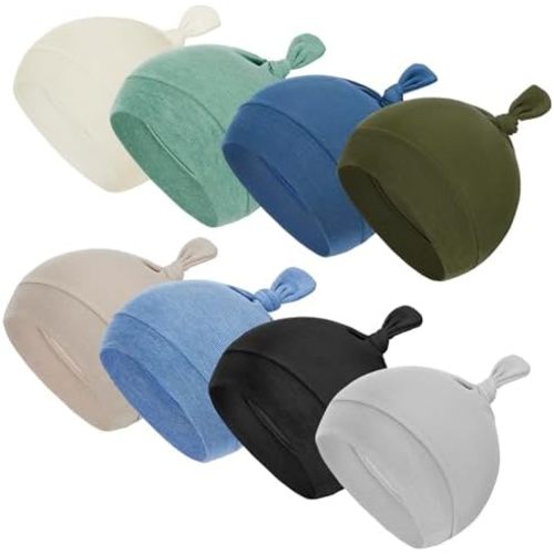 Durio Newborn Baby Hats Set - Unisex Beanie for Boy & Girl - Soft Cotton Infant Hats