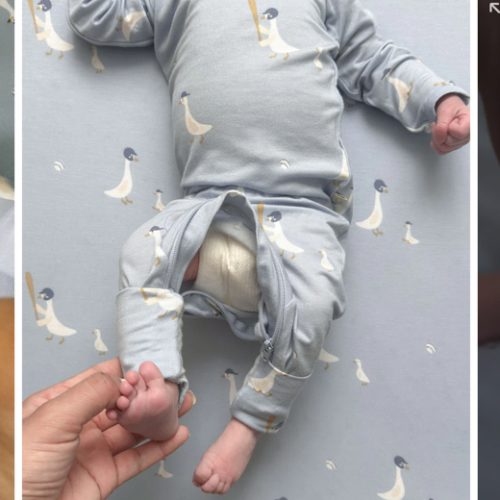 Convertible Footie Pajamas - Baseball Goose