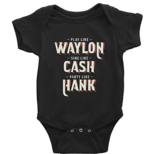 Yeavomeny Like Waylon Like Cash Like Hank Country Music Newborn Onesie Baby Jumpsuit Short Sleeve