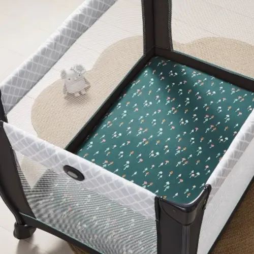 Explore the Top Online Shops for Fitted Jersey Play Yard Crib Sheet - Mushroom/Solid Green - 2pk - Cloud Island™ at Cloudislandsbaby.com.