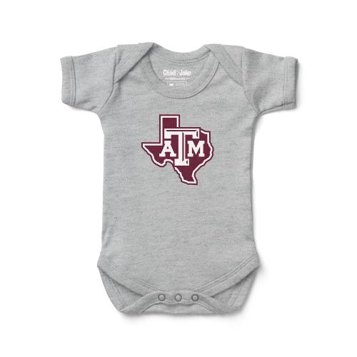Texas A&M Aggies Texas Logo Baby Bodysuit | Official NCAA Licensed Infant Bodysuit
