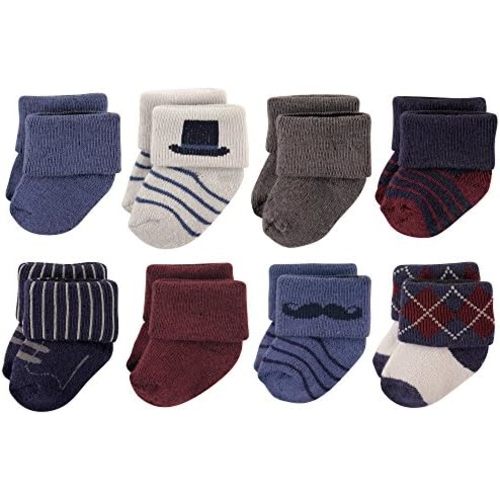 Hudson Baby Baby 8-pack Cotton Rich Newborn and Terry Socks