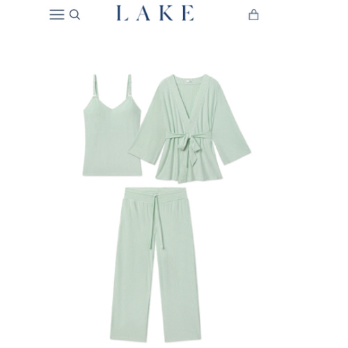 LAKE | Women | DreamModal Pajamas | Fog Maternity Kimono Bundle