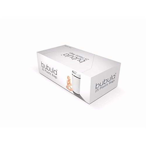 Bubula Plastic Diaper Refill Bags, 14.5 Gallons, White, Pack Of 25 Bags