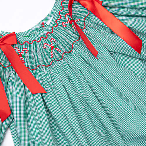 Candy Cane Classics Smocked Legging Set, Green – Stitchy Fish