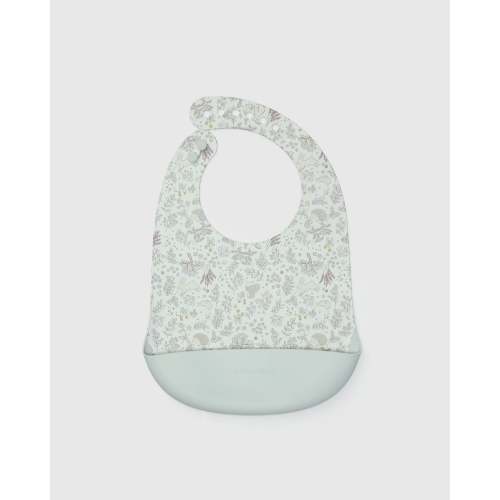 Silicone Bib Printed - Hedgehog Forest