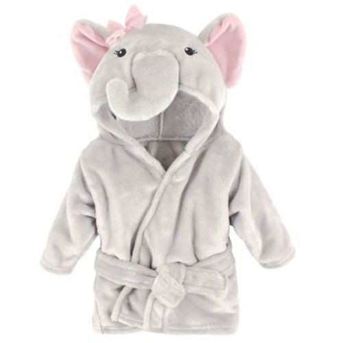 Hudson Baby Infant Boy Plush Pool and Beach Robe Cover-ups, Pretty Elephant, 18-24 Months