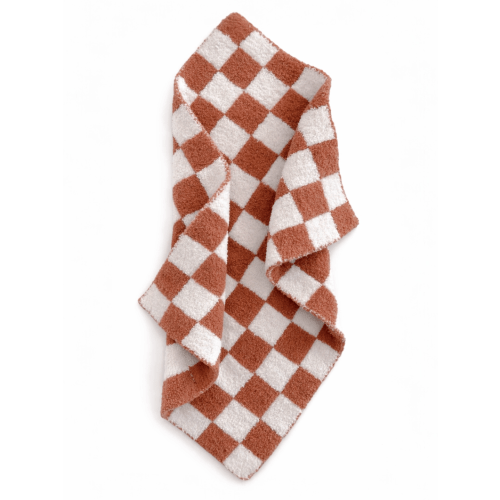 Phufy® Bliss Checkerboard Mini Blanket, Nutmeg