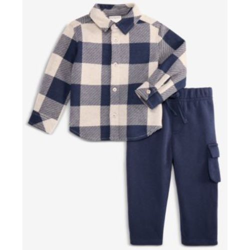 Baby Boys 2-Pc. Buffalo Plaid Shirt & Pants Set, Macy’s Exclusive