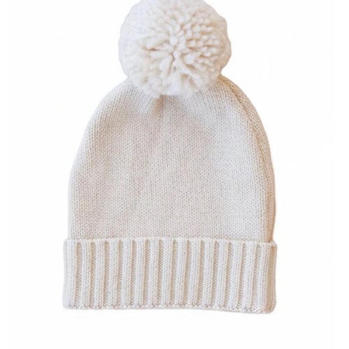 Knit Baby Pom Pom Beanie