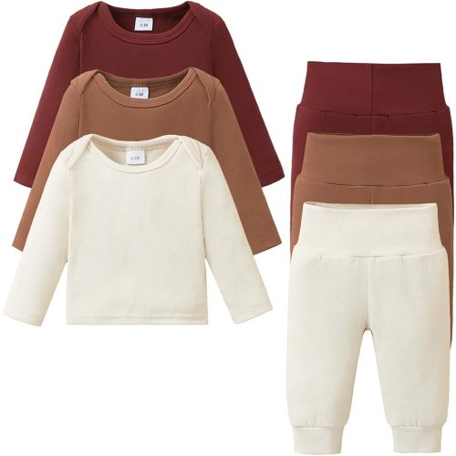 Jecson Baby Boy Clothes Baby Boy Outfits 6 Pieces Long Sleeve Sets 0-18M