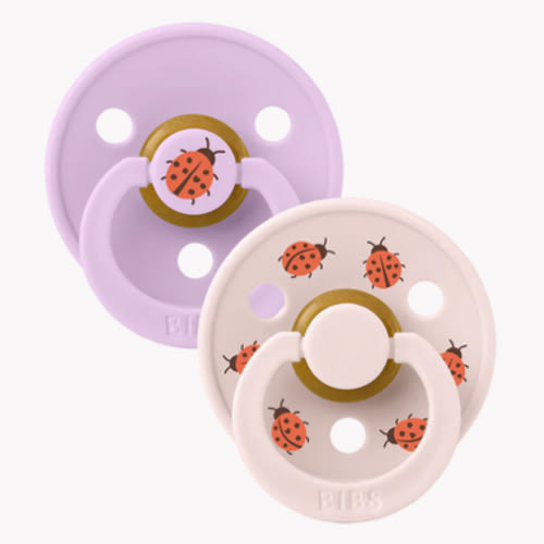 STUDIO Colour Pacifiers 2 Pack Ladybug - Violet Sky/Petal – Bibsworld store US