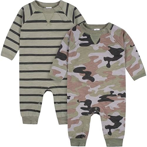 Gerber baby-boys 2-pack Long Leg RomperBaby and Toddler T-Shirt Set