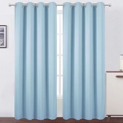 Kate Aurora 1 Piece Custom Decor Baby Blue Light Filtering Grommet Top Curtain Panel
