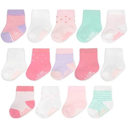 Fruit of the Loom Baby & Toddler Grow & Fit Flex Zones Cotton Stretch Socks - Unisex, Girls, Boys