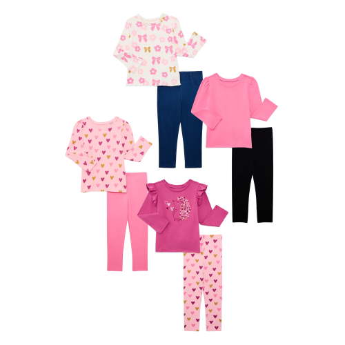 Garanimals Toddler Girls Mix and Match Outfit Set, 8-Piece, Sizes 18M-5T