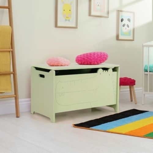 Wooden Toy Box Kids Large Trunk Chest Flip Top Storage Organizer