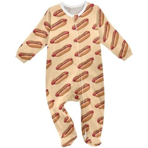 Dussdil Baby One-Piece Footies Newborn Rompers Pajamas Cotton Footed Pjs for Sleep Play Boys Girls