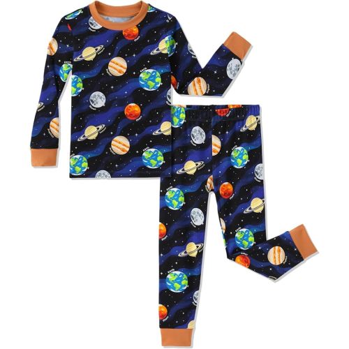 PATPAT Bamboo Viscose Pajama Set for Toddlers with Improved Tensile Strength, Snug Fit Pjs Sleeper for Baby Boys Girls Kids