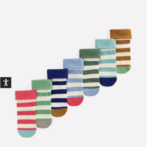 7-Pack Baby Socks-Stripes | Boden USA
