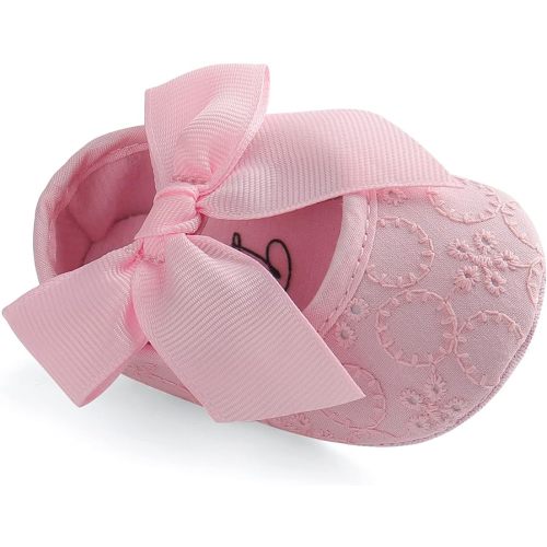 Baby Girls Princess Bowknot Soft Sole Cloth Crib Shoes Sneaker