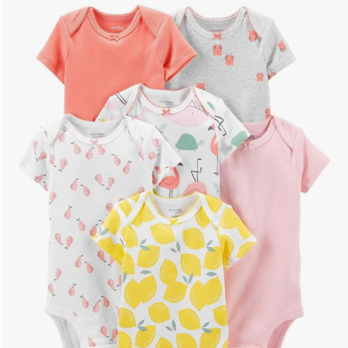 Simple Joys by Carter's Baby-Girls 6-Pack Short-Sleeve Bodysuit