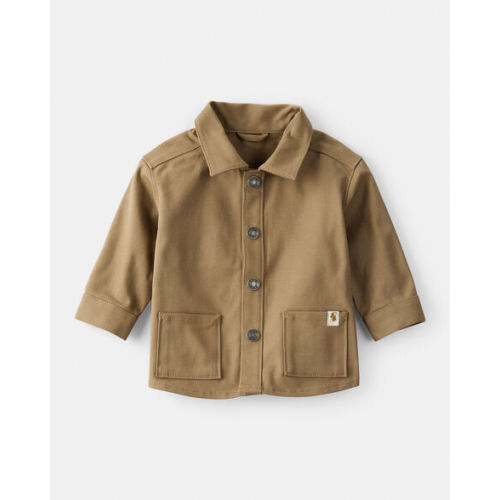 Baby Boy Canvas Long-Sleeve Fashion Jacket - Brown | Carter's