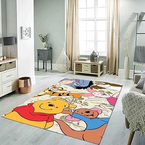 The Pooh-Bear Area Rug - Anime Carpet for Playroom, Movie-Themed Rug for Bedroom, Soft and Cozy Living Room Rug, Nursery Area Rug, Perfect Home Decoration (Color 1, 48 * 72 inches)