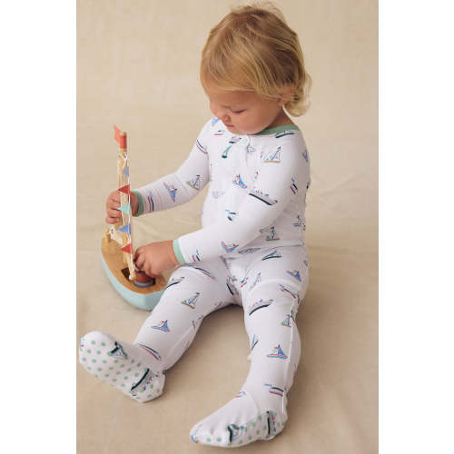 LAKE | Baby | Pima Cotton Pajamas | Sail Away Baby Sleeper
