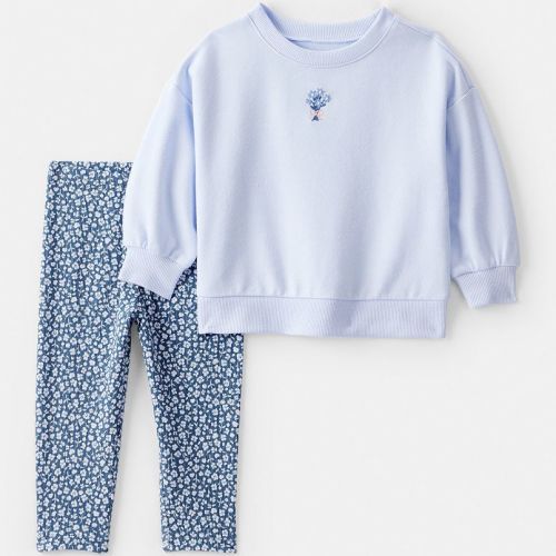 Baby Girls Carter's 2-pc. Floral Sweatshirt & Pant Set