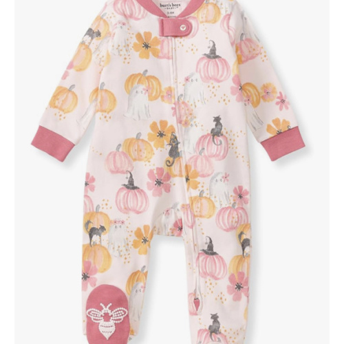 Burt's Bees Baby Girls' Organic Cotton Sleep and Play Footed Pajamas