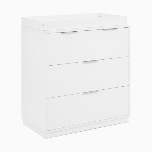 Delta Children Forever 4 Drawer Dresser with Changing Top and Interlocking Drawers - Bianca White