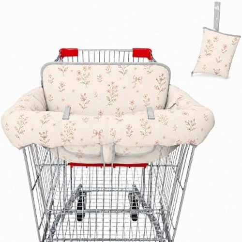 Shopping Cart Cover for Baby, Velcro & Buckle Strap Design, Machine