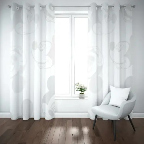 2pcs mouse blackout curtains stylish white - Temu