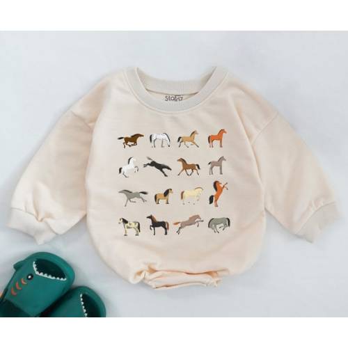 Horse Farm Animal Baby Romper, Baby Bodysuit, Cute Country Outfit, Minimalist Farm Bodysuit Country Baby Romper, Bubble Romper - Etsy