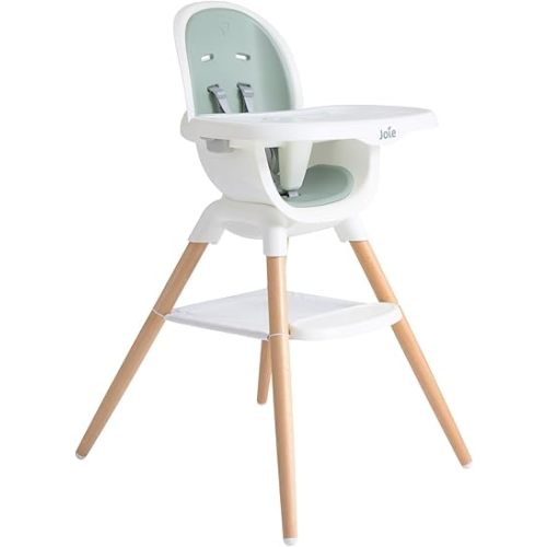 Joie Chai Multi-Mode Highchair - European Beech Wood, Convertible, 9+ Modes, Birth up to 60 lb. (Mist)