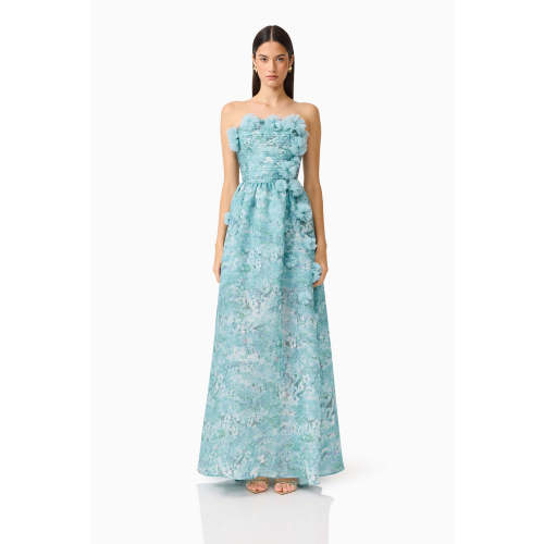 Faye Strapless Gown in Blue