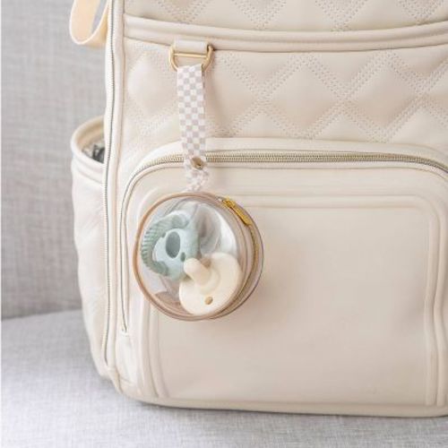 Itzy Ritzy Clear Pacifier Case with Handle, Multi-Use - Checkerboard