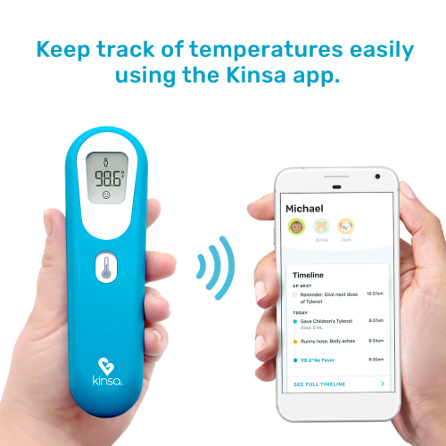 Kinsa Quick Scan Bluetooth® Touchless Forehead Thermometer | Kinsa Health
