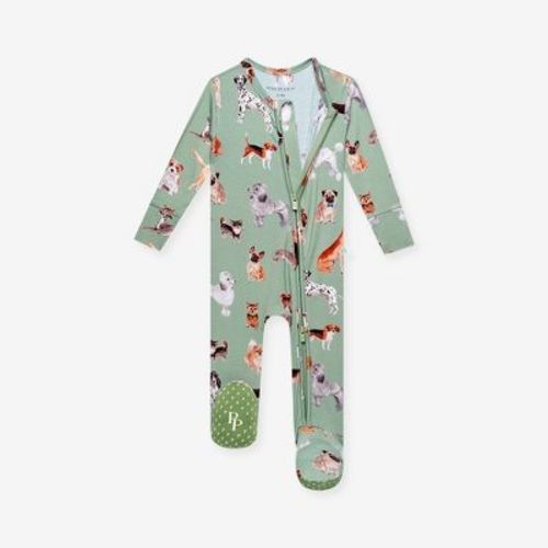 Posh Puppies Footie Zippered One Piece - Posh Peanut